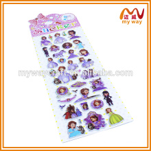 most popular princess series custom kids stickers,peelable custom stickers